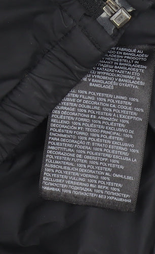 The North Face Women Black L Cropped Puffer Jacket Quilted Full Zip
