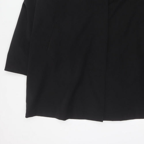 Bhs Women’s Black Size 20 Hooded Mid-Length Overcoat