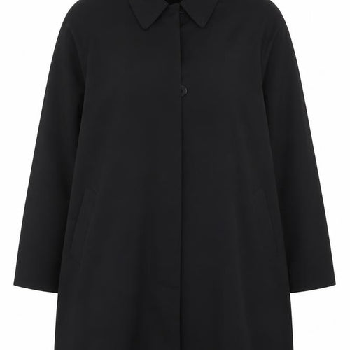 Bhs Women’s Black Size 20 Hooded Mid-Length Overcoat