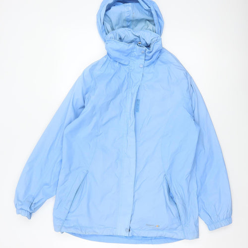 Regatta Women Blue Size 10 Isolite Waterproof Hooded Rain Jacket
