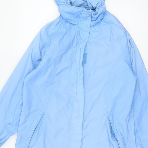 Regatta Women Blue Size 10 Isolite Waterproof Hooded Rain Jacket