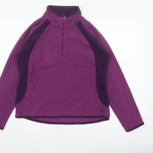 Peter Storm Women’s Purple Size 14 1/4 Zip Fleece Pullover Sweatshirt