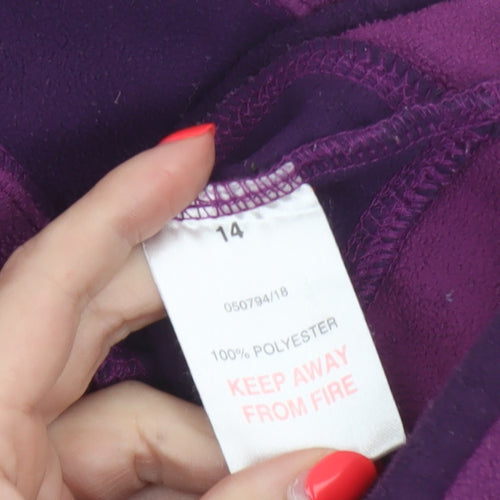 Peter Storm Women’s Purple Size 14 1/4 Zip Fleece Pullover Sweatshirt