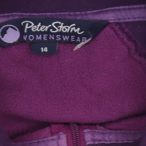 Peter Storm Women’s Purple Size 14 1/4 Zip Fleece Pullover Sweatshirt