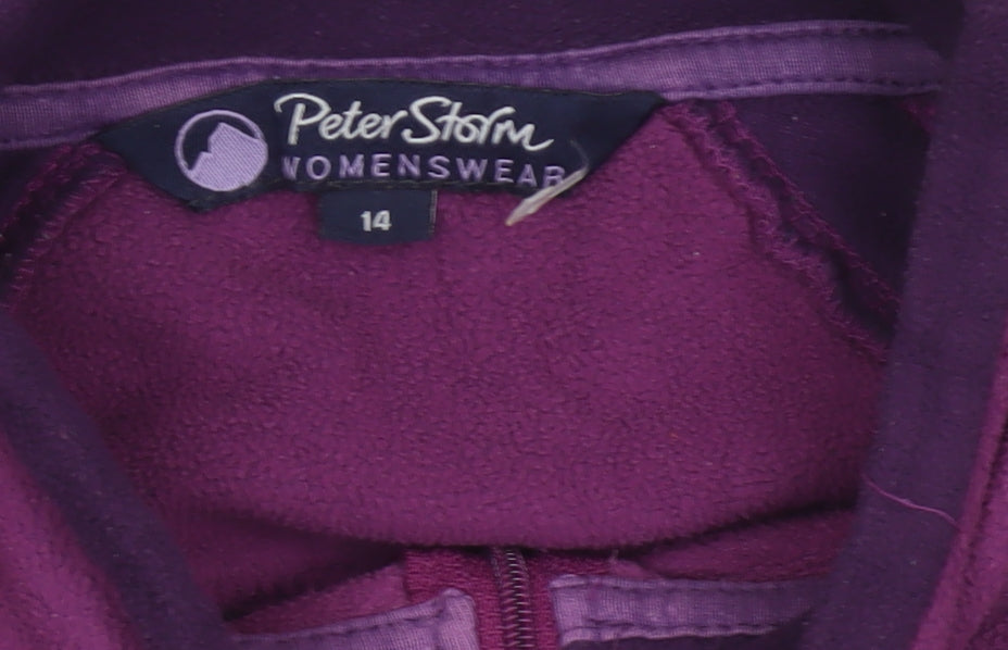 Peter Storm Women’s Purple Size 14 1/4 Zip Fleece Pullover Sweatshirt