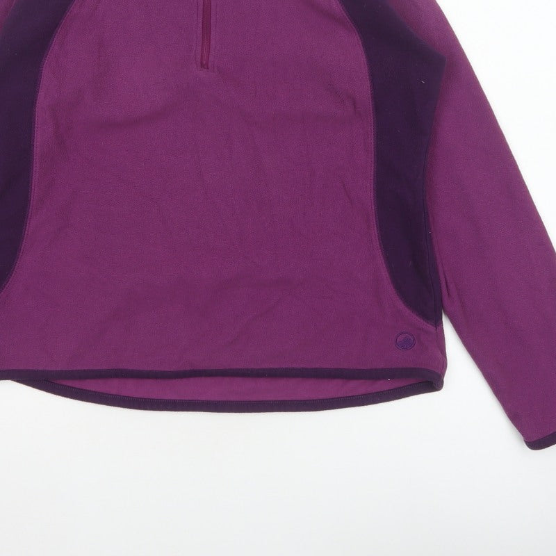 Peter Storm Women’s Purple Size 14 1/4 Zip Fleece Pullover Sweatshirt