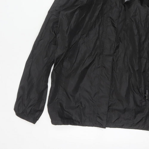 Gelert Men's Black M Packaway Waterproof Hooded Rain Jacket