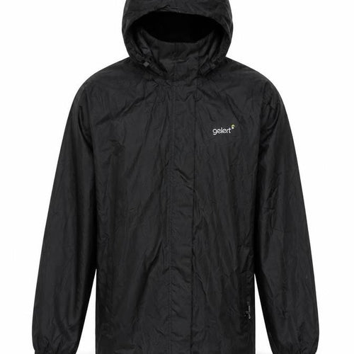 Gelert Men's Black M Packaway Waterproof Hooded Rain Jacket