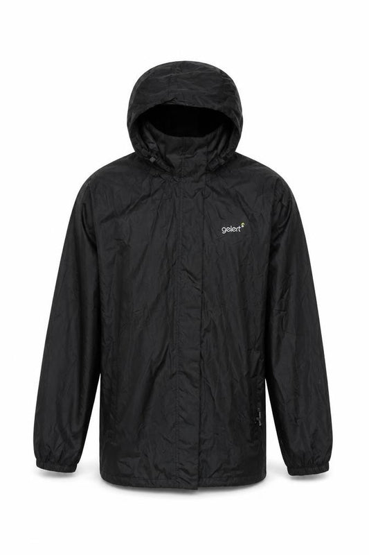 Gelert Men's Black M Packaway Waterproof Hooded Rain Jacket