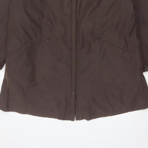 Berghaus Fashion Women’s Brown Size 14 Long Zip Outdoor Overcoat