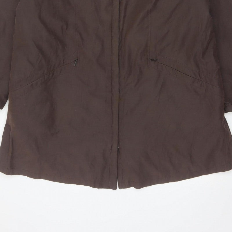 Berghaus Fashion Women’s Brown Size 14 Long Zip Outdoor Overcoat
