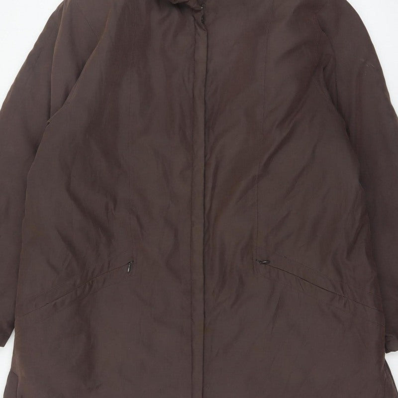 Berghaus Fashion Women’s Brown Size 14 Long Zip Outdoor Overcoat