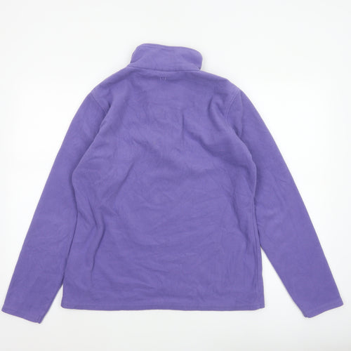 Mountain Warehouse Women Purple L Fleece 1/4 Zip Pullover Sweatshirt