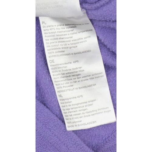 Mountain Warehouse Women Purple L Fleece 1/4 Zip Pullover Sweatshirt