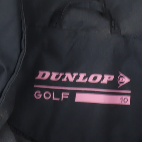 Dunlop Women’s Black Pink Golf Windbreaker Hooded Jacket Size 10