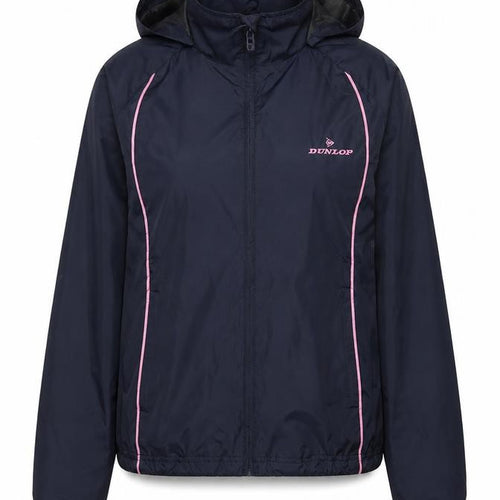 Dunlop Women’s Black Pink Golf Windbreaker Hooded Jacket Size 10