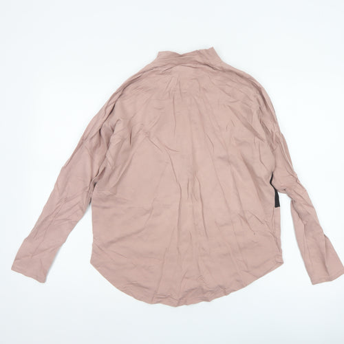 Select Women's Pink Black Basic Colourblock Zip Top UK 10