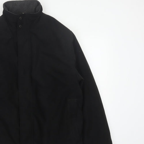 Farah Men’s Black M Fleece Lined Stand Collar Zip Jacket