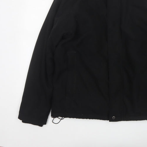 Farah Men’s Black M Fleece Lined Stand Collar Zip Jacket