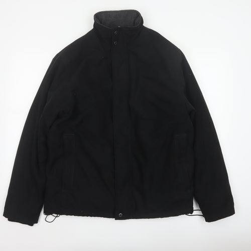 Farah Men’s Black M Fleece Lined Stand Collar Zip Jacket