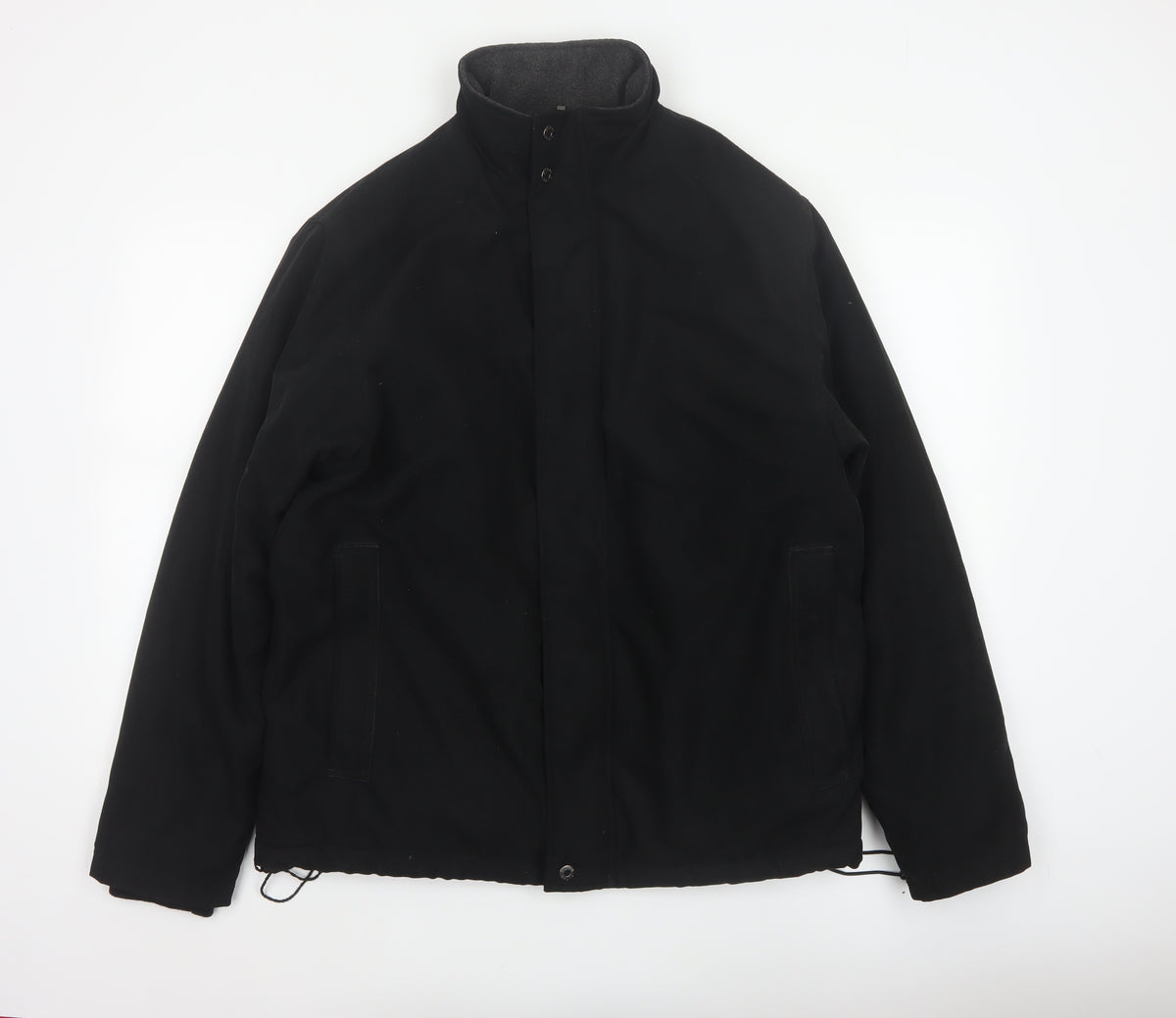 Farah Men’s Black M Fleece Lined Stand Collar Zip Jacket