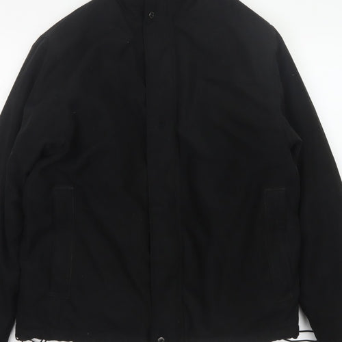 Farah Men’s Black M Fleece Lined Stand Collar Zip Jacket
