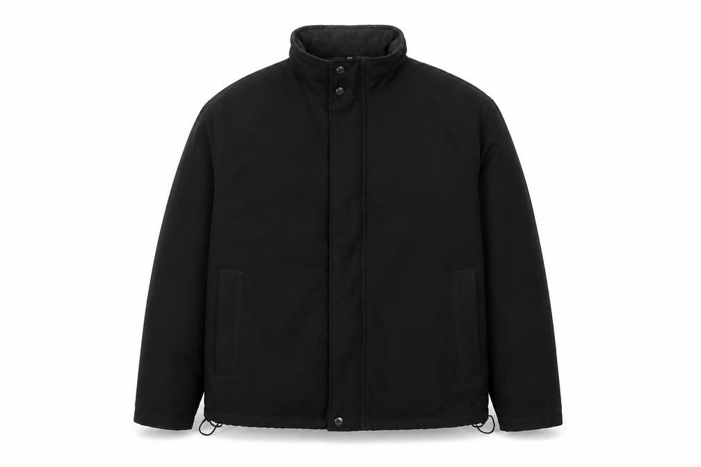 Farah Men’s Black M Fleece Lined Stand Collar Zip Jacket