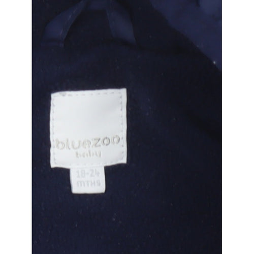 Bluezoo Unisex Baby Navy 18-24 Months Quilted Hooded Snowsuit