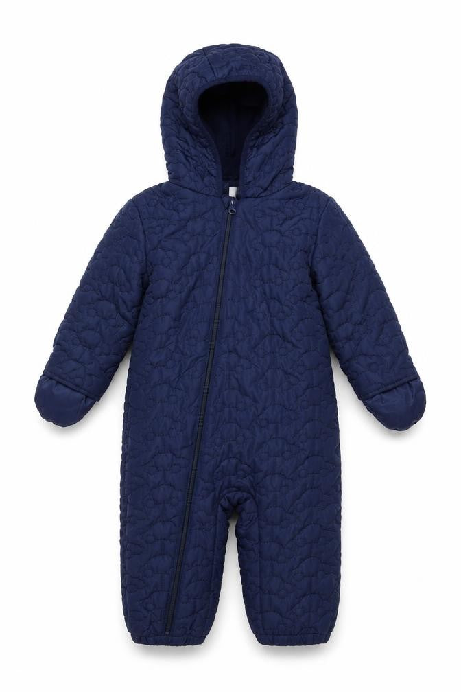 Bluezoo Unisex Baby Navy 18-24 Months Quilted Hooded Snowsuit