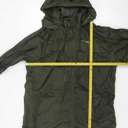 Trespass Men’s Green M Packaway Waterproof Hooded Rain Jacket