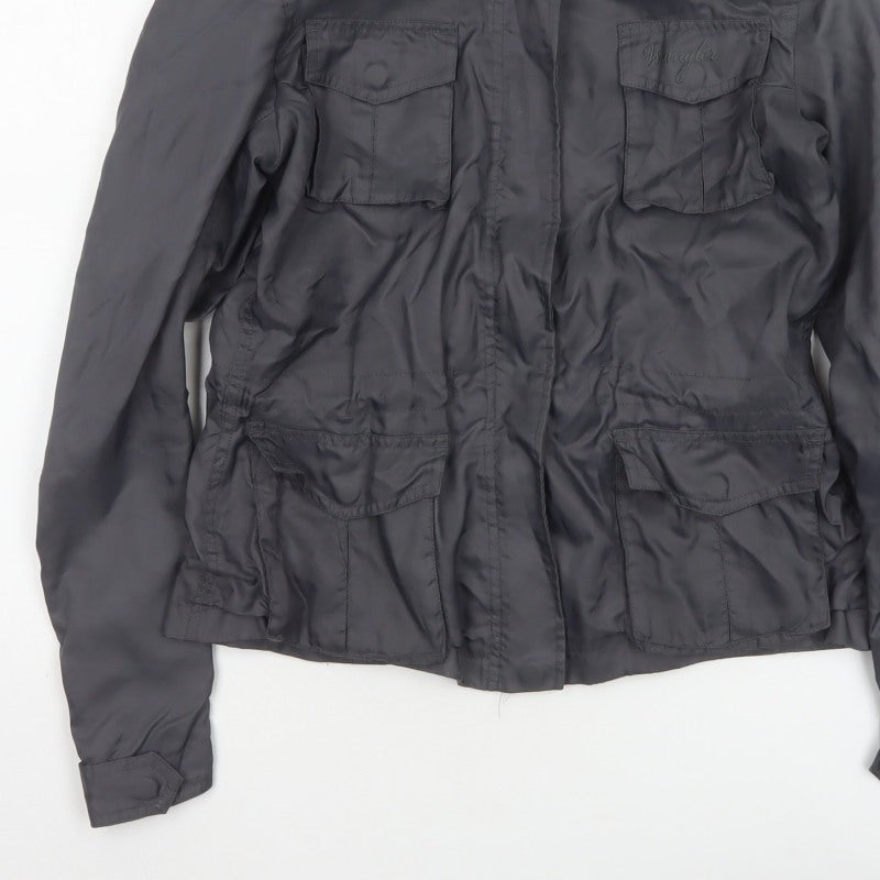 Additional view of Wrangler Women’s Black M Military Jacket Collared Logo Pocket Zip