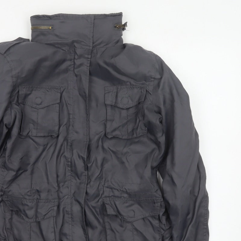 Additional view of Wrangler Women’s Black M Military Jacket Collared Logo Pocket Zip