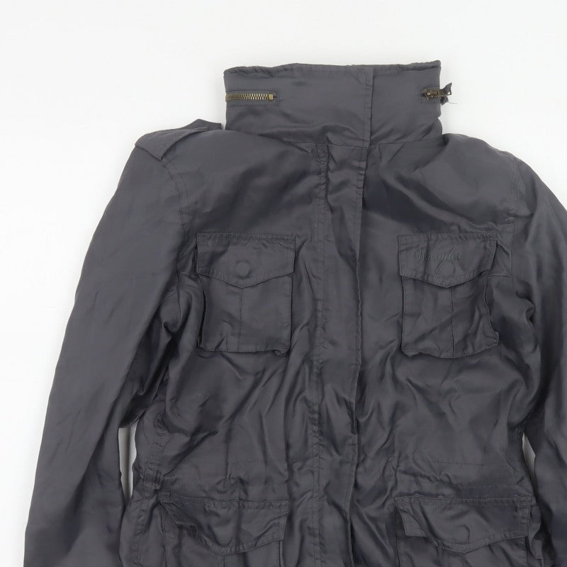 Additional view of Wrangler Women’s Black M Military Jacket Collared Logo Pocket Zip