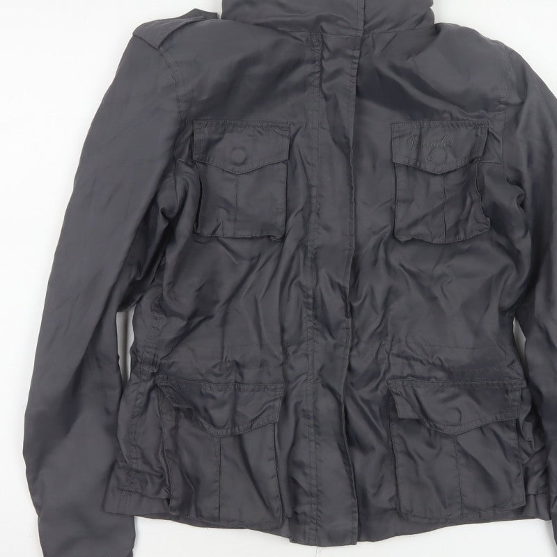 Additional view of Wrangler Women’s Black M Military Jacket Collared Logo Pocket Zip
