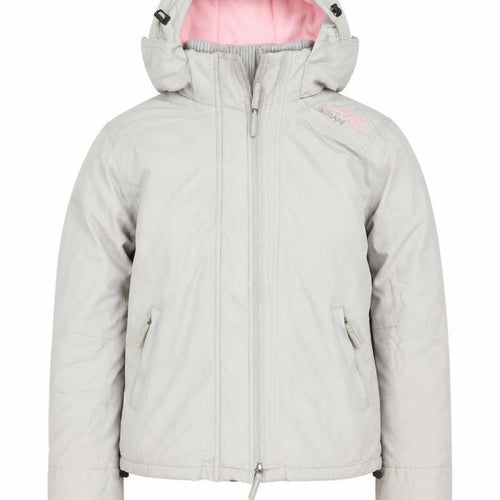 Superdry Japan Women’s Grey Pink Hooded Ski Jacket M Full Zip