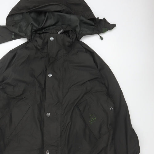 Hoggs Professional Men Black M Nylon Hooded Parka Workwear Coat