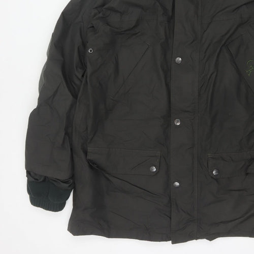 Hoggs Professional Men Black M Nylon Hooded Parka Workwear Coat