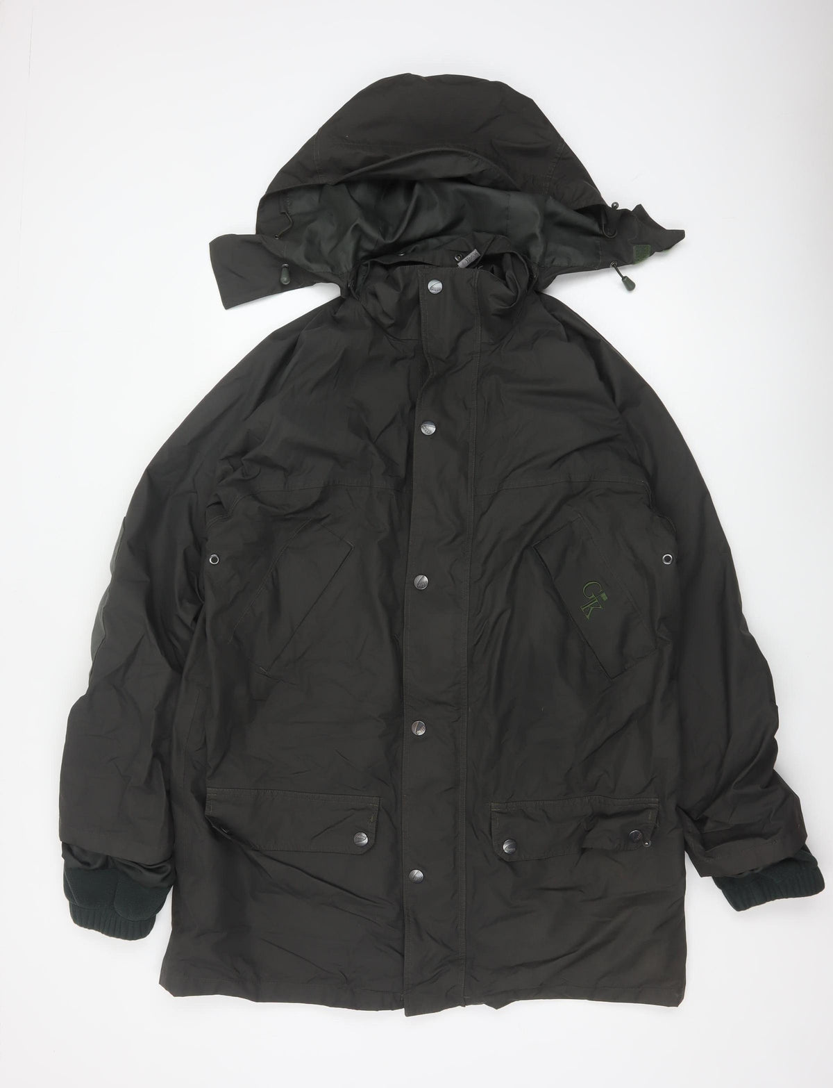 Hoggs Professional Men Black M Nylon Hooded Parka Workwear Coat