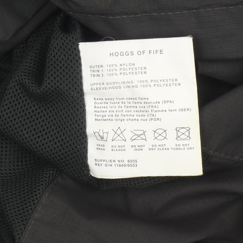 Hoggs Professional Men Black M Nylon Hooded Parka Workwear Coat