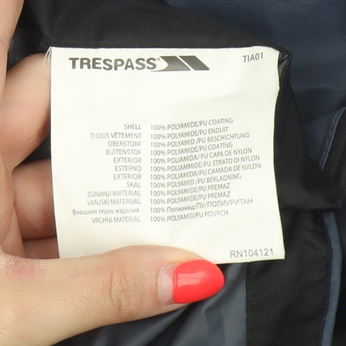 Trespass Men’s Blue L Waterproof Windbreaker Rain Jacket Taped Seams