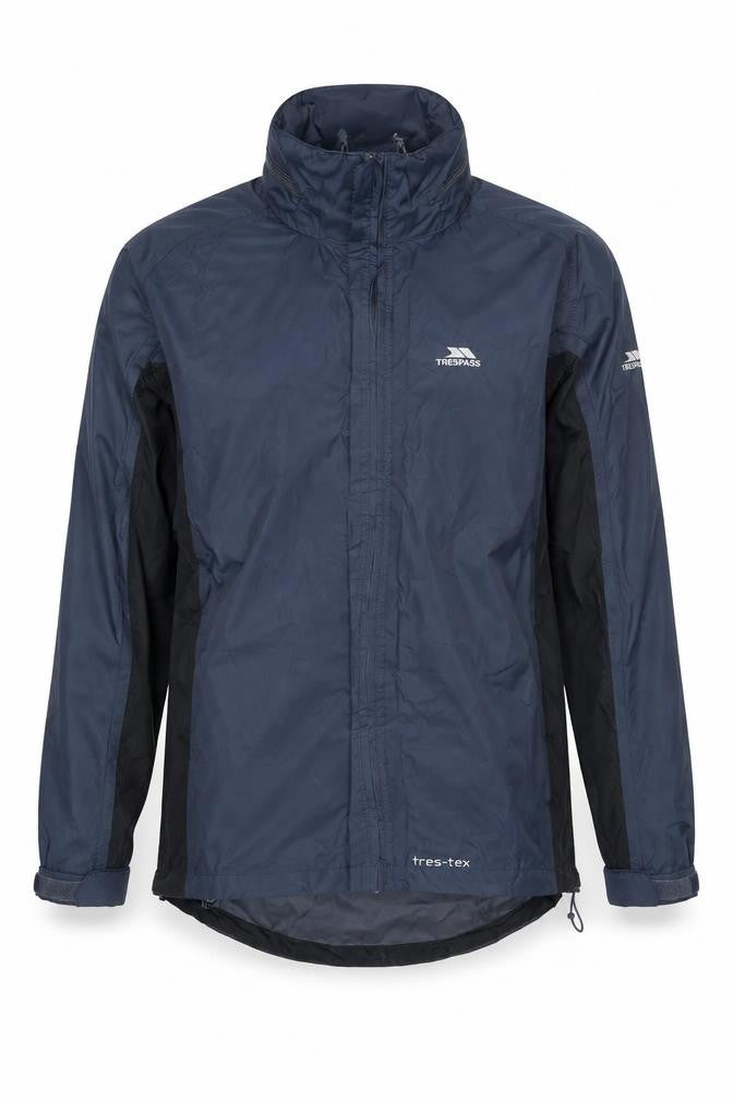 Trespass Men’s Blue L Waterproof Windbreaker Rain Jacket Taped Seams