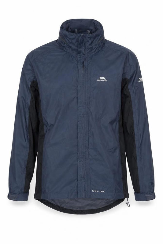 Trespass Men’s Blue L Waterproof Windbreaker Rain Jacket Taped Seams