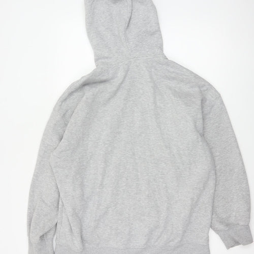 H&M Women’s Grey UK 12 Full Zip Hooded Fleece Hoodie Pockets