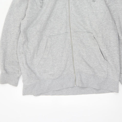 H&M Women’s Grey UK 12 Full Zip Hooded Fleece Hoodie Pockets