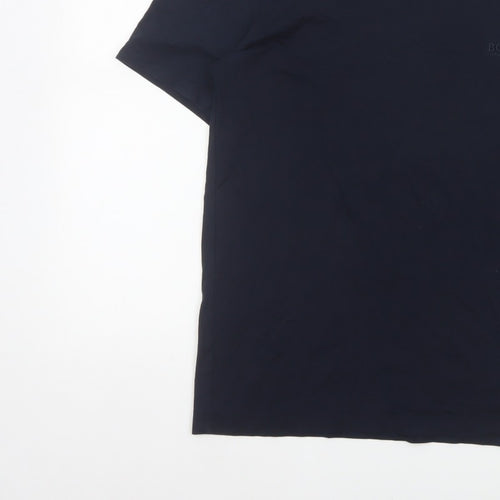 BOSS Hugo Boss Men's Blue M Logo Crew Neck Cotton T-Shirt