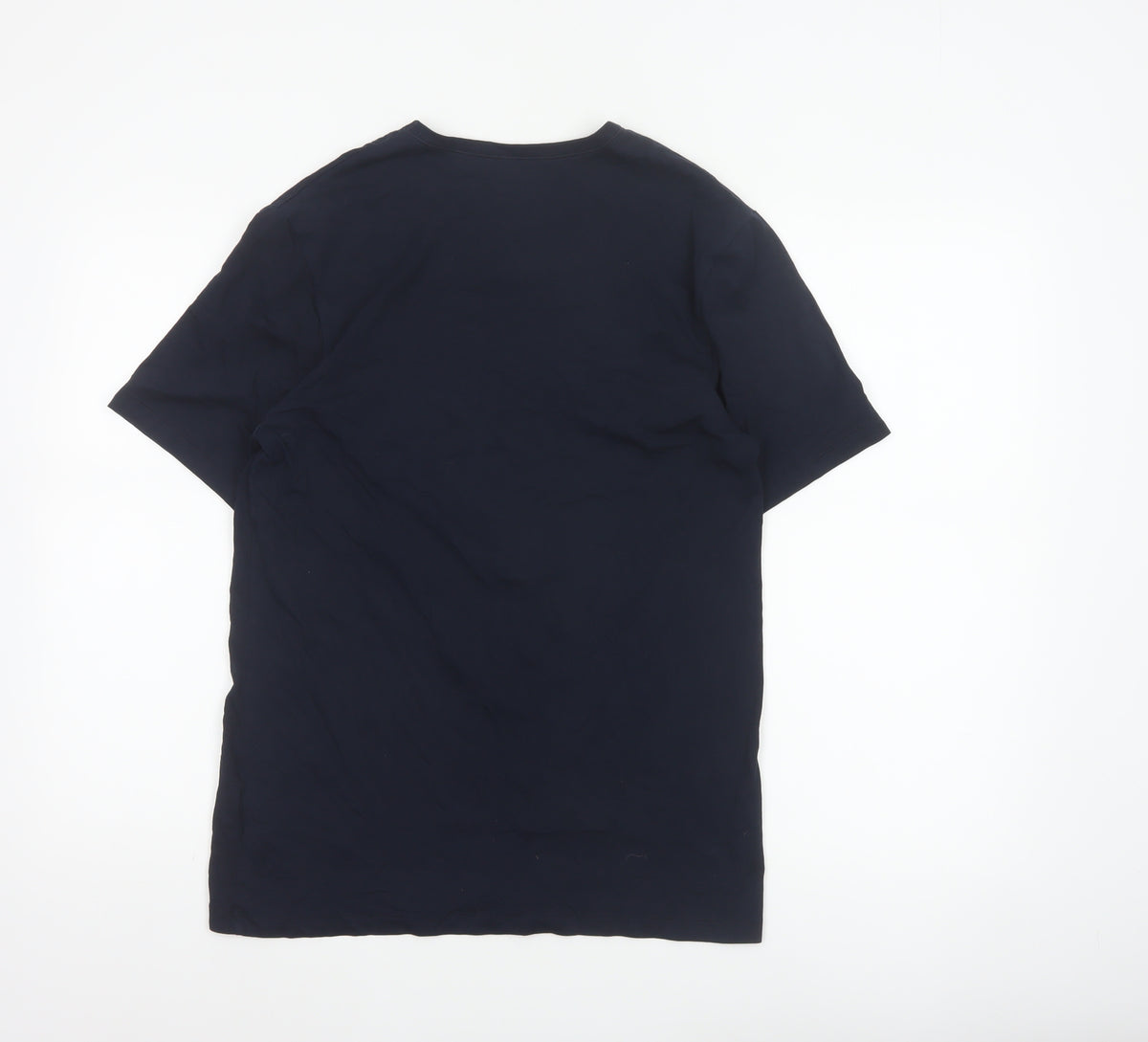 BOSS Hugo Boss Men's Blue M Logo Crew Neck Cotton T-Shirt