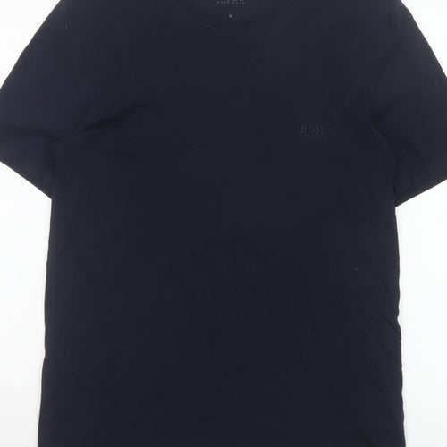 BOSS Hugo Boss Men's Blue M Logo Crew Neck Cotton T-Shirt