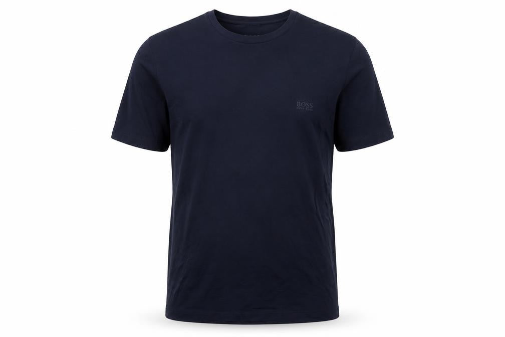 BOSS Hugo Boss Men's Blue M Logo Crew Neck Cotton T-Shirt