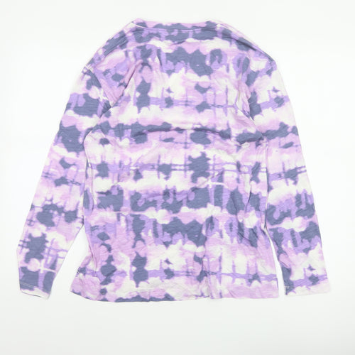 Marks and Spencer Women Purple Size 8 Wrap V-Neck Jersey Blouse