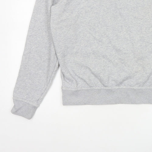 Nike Women Grey M Pullover Sweatshirt Crew Neck Logo Fleece